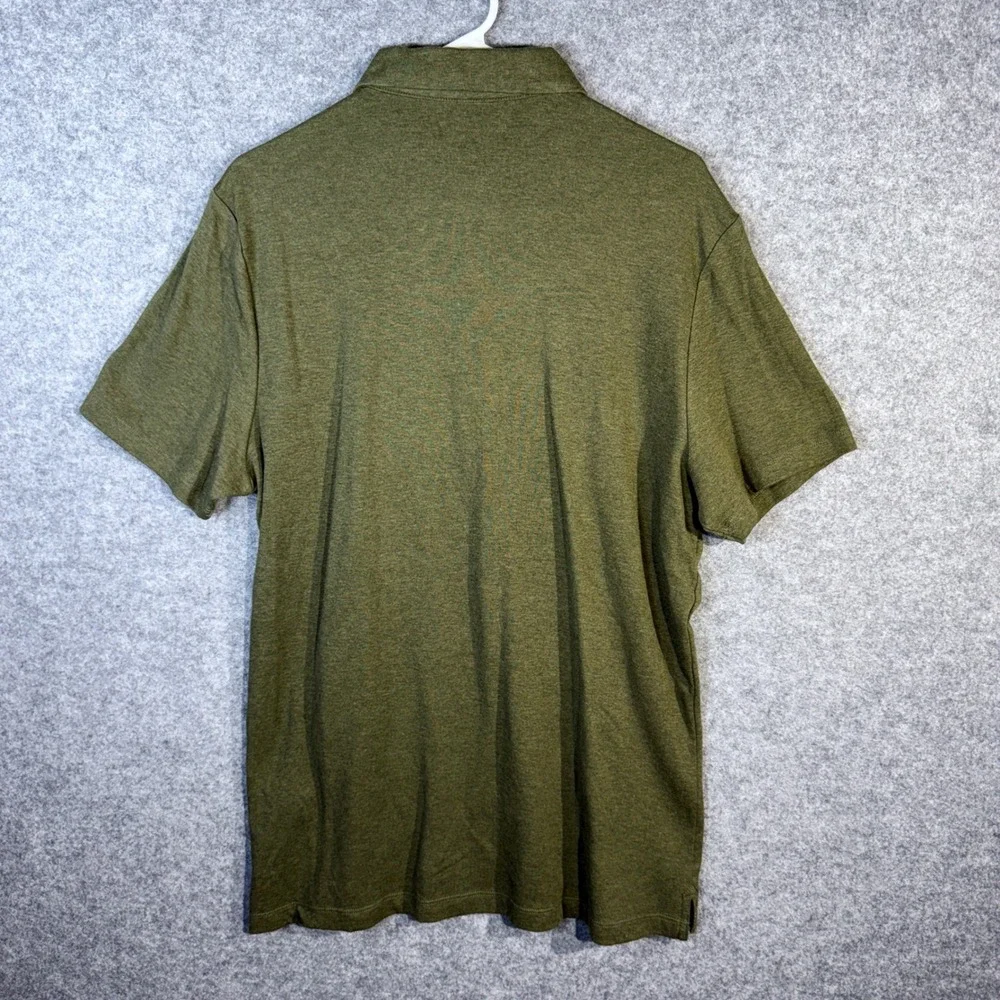 Banana Republic Luxe Touch Performance Polo Olive Green Short Sleeve‎ Men's L